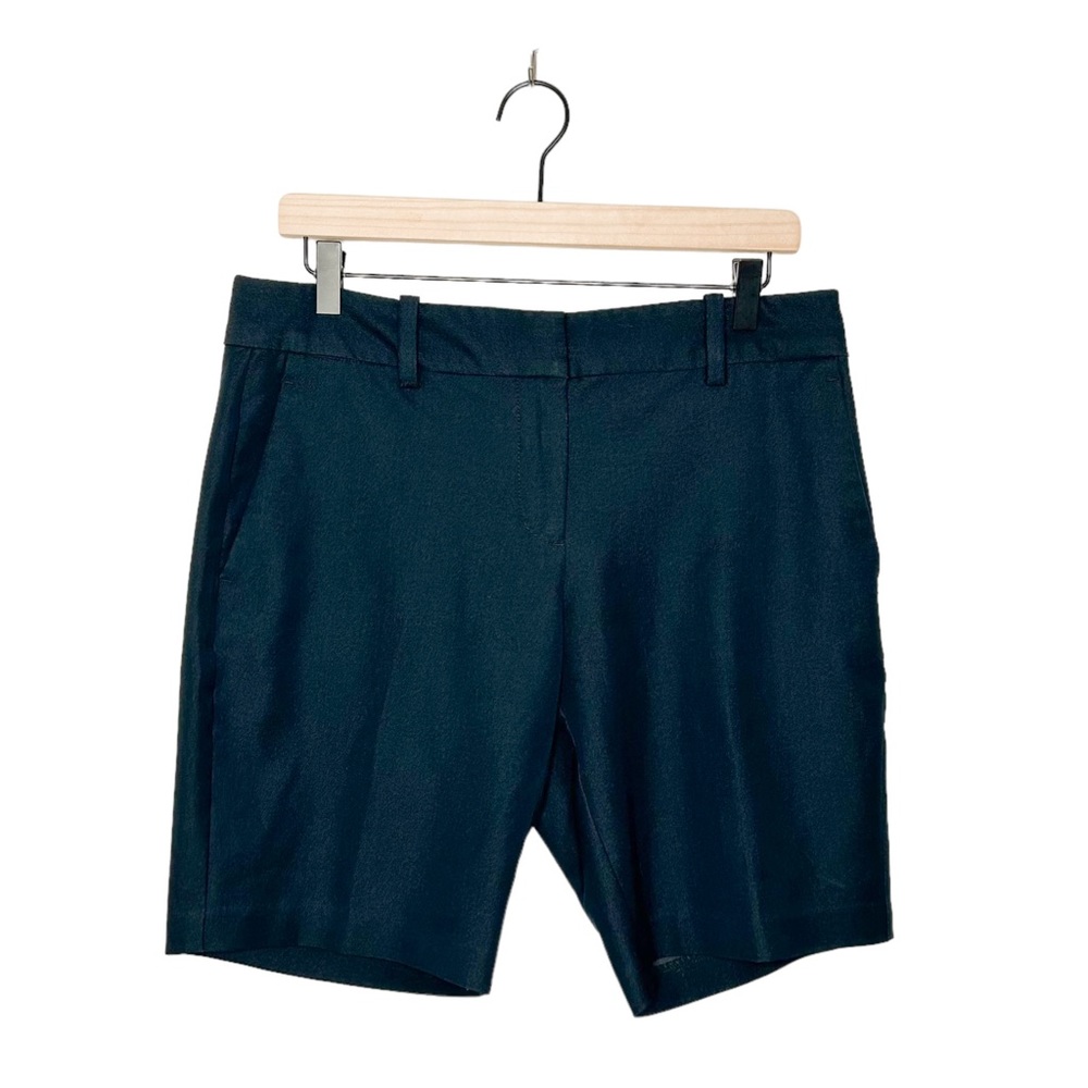 Ann Taylor Womens Classic Dark Navy Blue Bermuda Chino Shorts 6